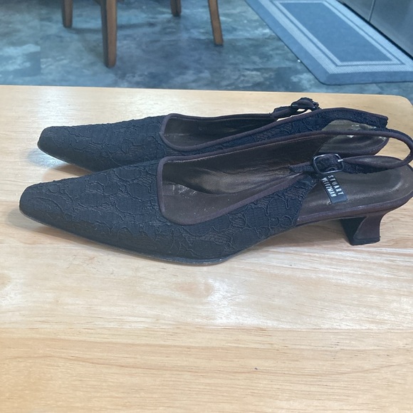 Black Laced Cloth Stuart Weitzman -size 6 AAA - Picture 4 of 6